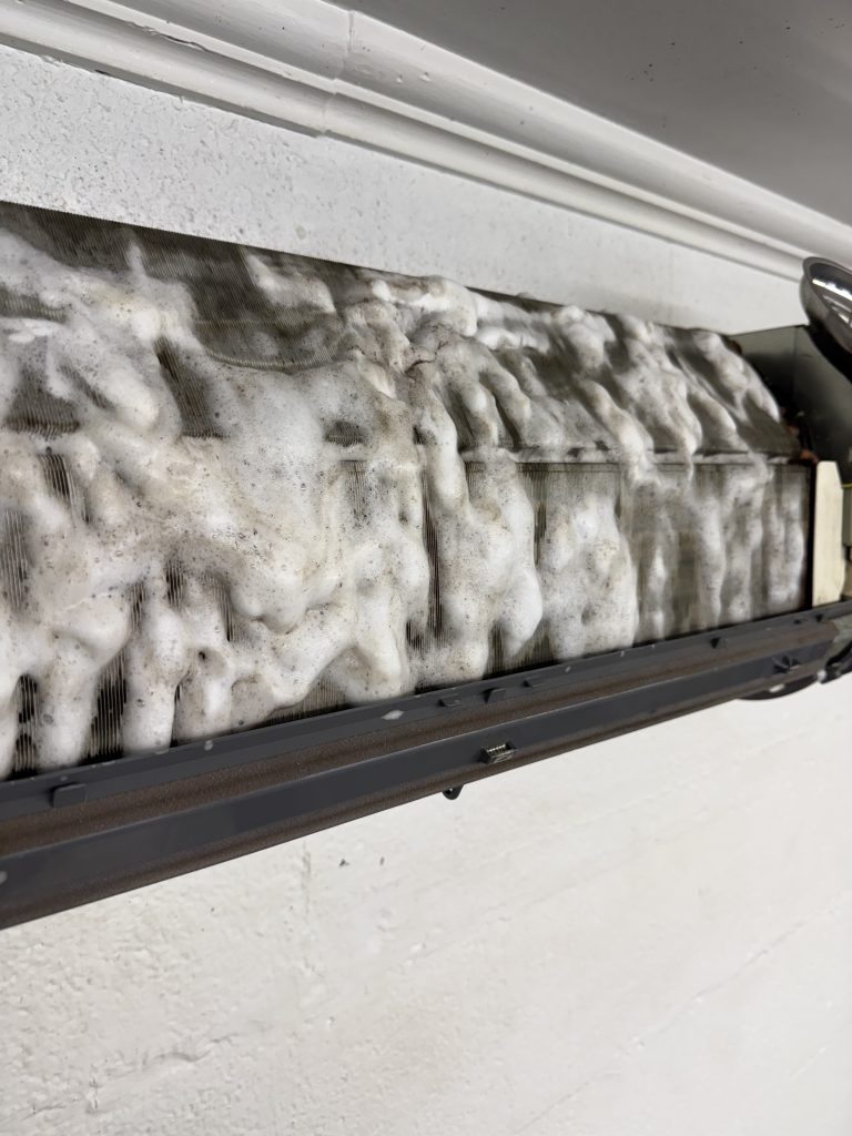 Seasonal tune-up and maintenance on a home HVAC system