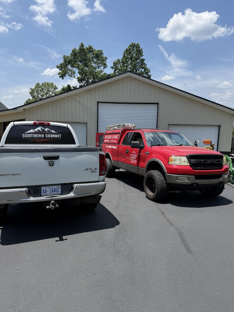 Southern Summit Heating and Cooling service trucks in Hickory, North Carolina