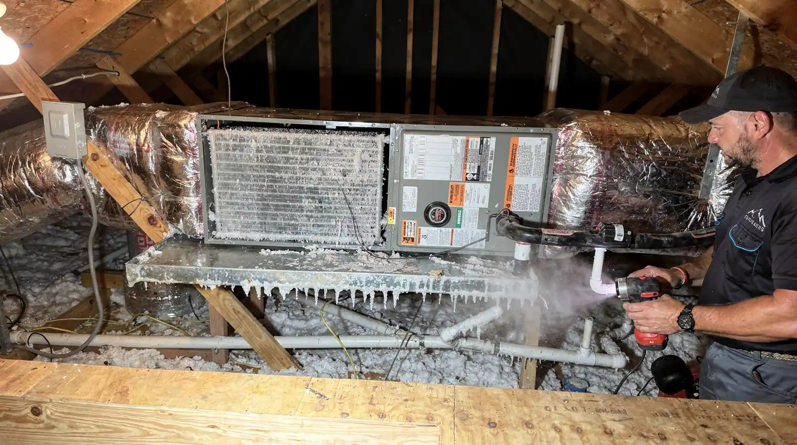 Frozen coils are unusual among HVAC problems because they can be triggered by a failure