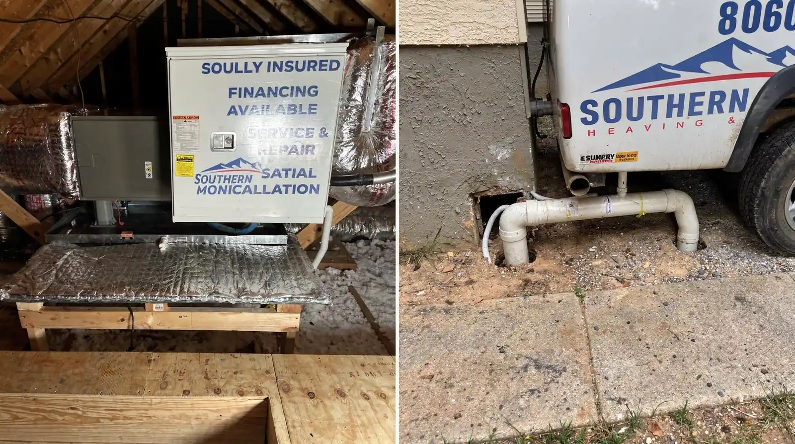 The drain line access point is usually found near the indoor air handler